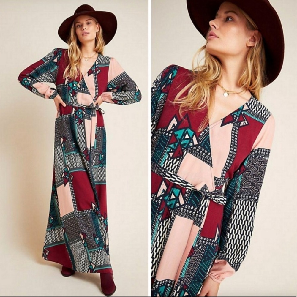 Anthropologie Porridge Vanessa Wrap Dress NEW